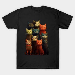 Eleven cats laying down T-Shirt